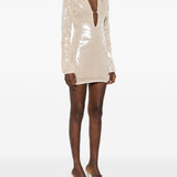 Abito marylin con paillettes in beige Oséree - donna 