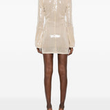 Abito marylin con paillettes in beige Oséree - donna 