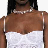 Abito in pizzo con ferretto in bianco Oséree - donna 