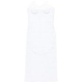Abito in pizzo con ferretto in bianco Oséree - donna 