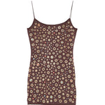 Mini abito con borchie in marrone Oséree - donna 