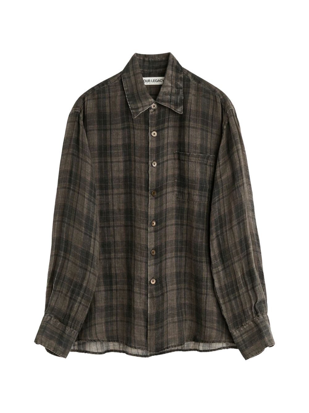 Camicia Above a quadri in marrone Our Legacy  - uomo 
