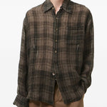 Camicia Above a quadri in marrone Our Legacy  - uomo 