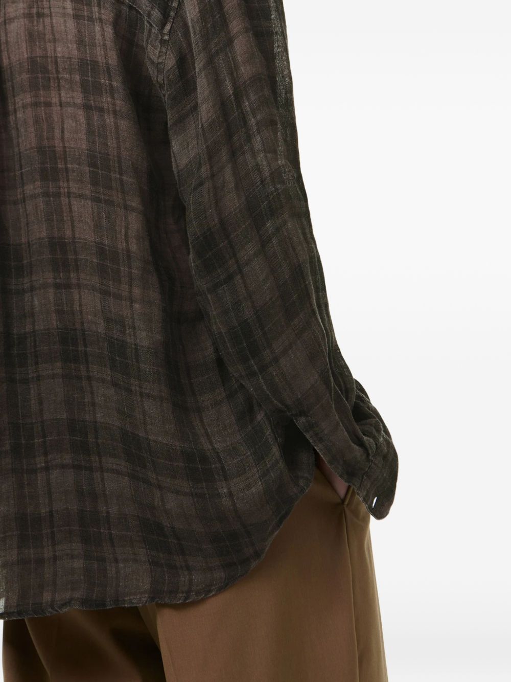 Camicia Above a quadri in marrone Our Legacy  - uomo 