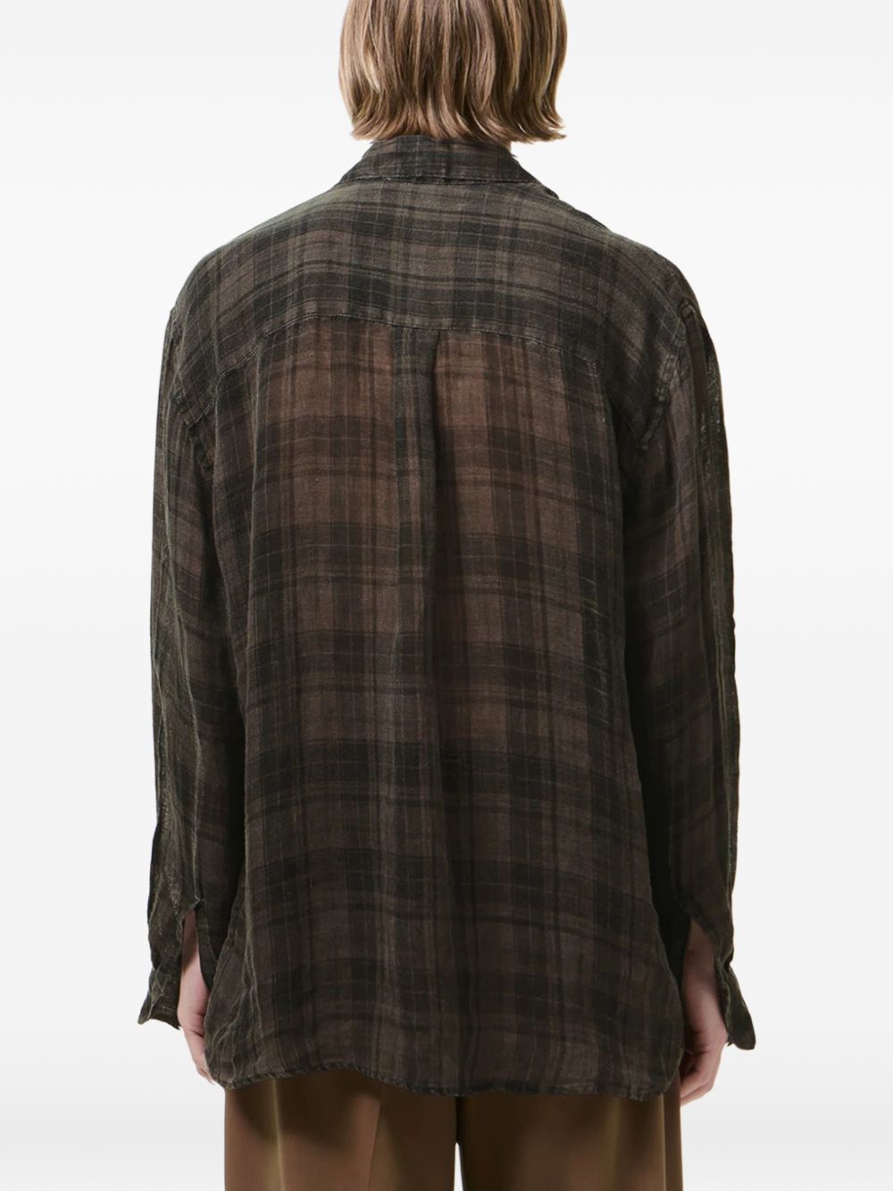 Camicia Above a quadri in marrone Our Legacy  - uomo 
