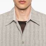 Camicia a righe above in beige Our legacy - uomo 