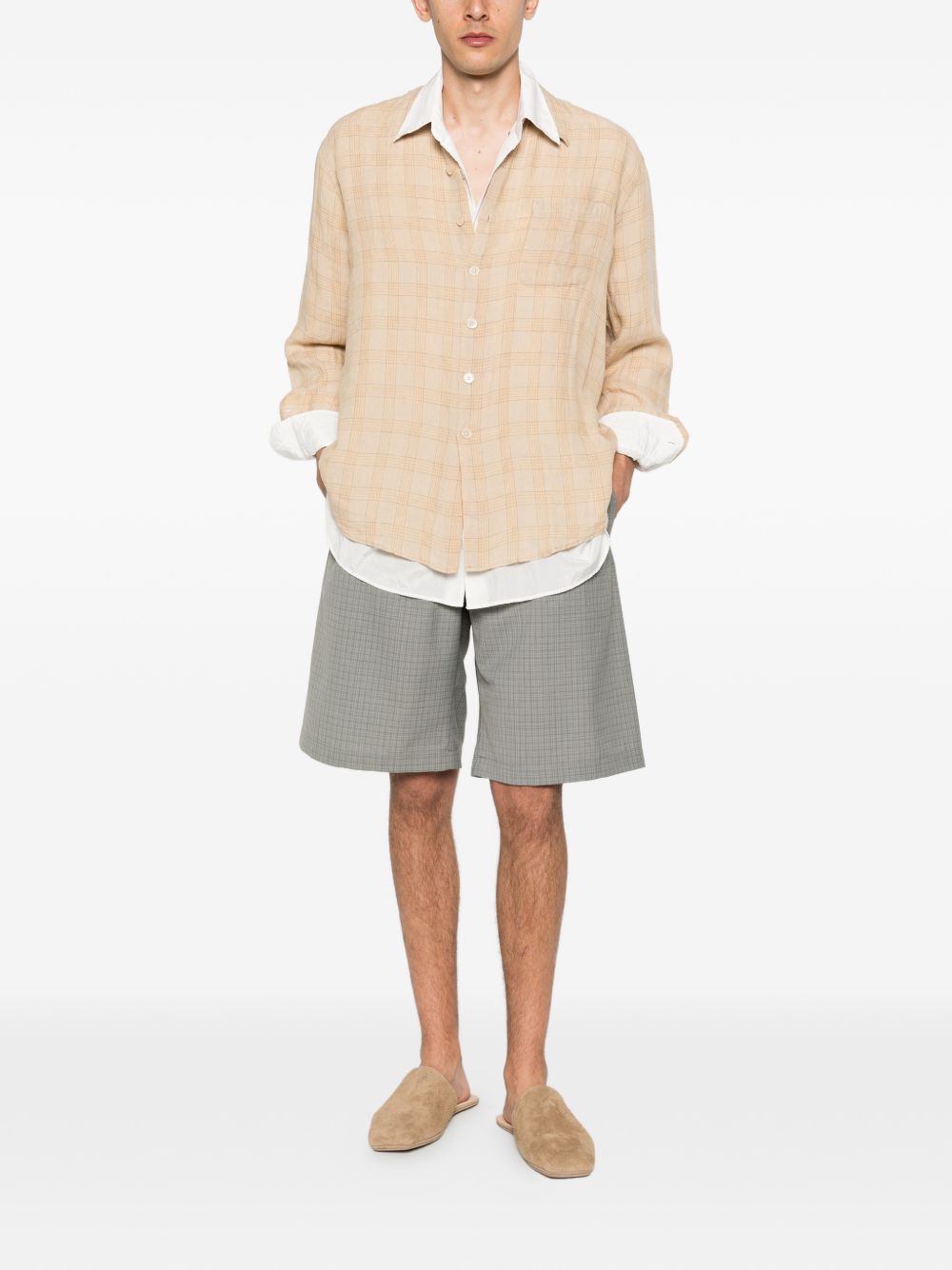Camicia a righe above in beige Our legacy - uomo 