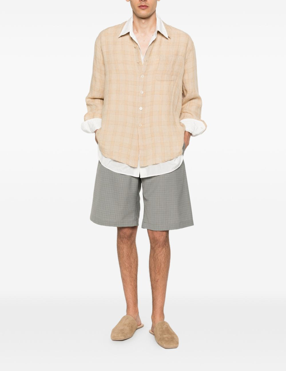 Camicia a righe above in beige Our legacy - uomo 