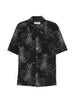 Camicia a maniche corte con fantasia in nero Our legacy - uomo
