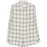 Camicia a quadri in beige e blu Our legacy - uomo 