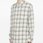 Camicia a quadri in beige e blu Our legacy - uomo 