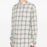 Camicia a quadri in beige e blu Our legacy - uomo 