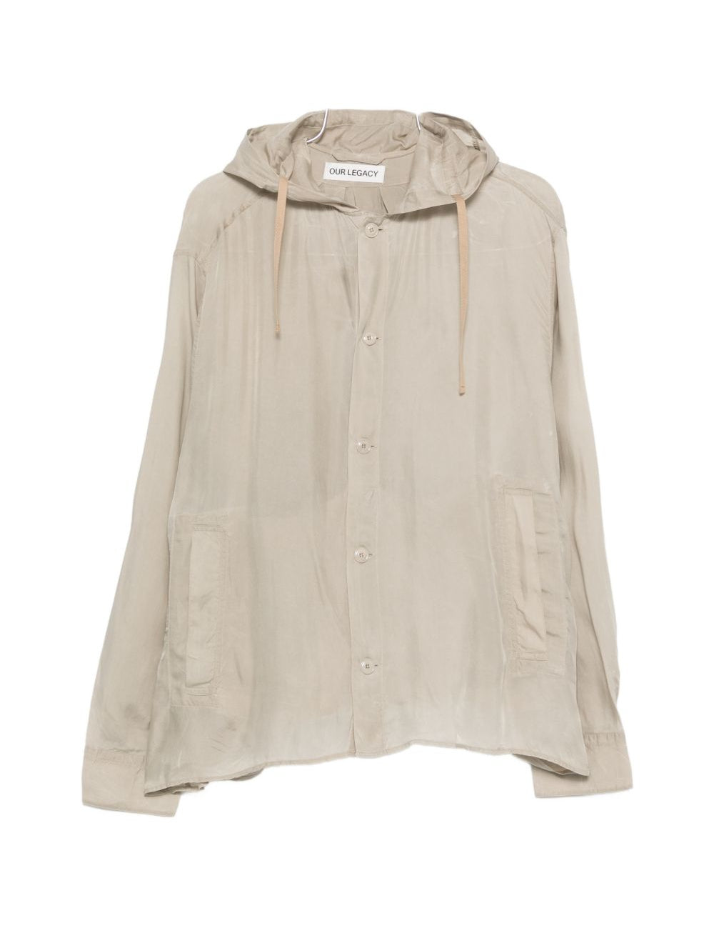 Camicia con cappuccio in grigio Our legacy - uomo 