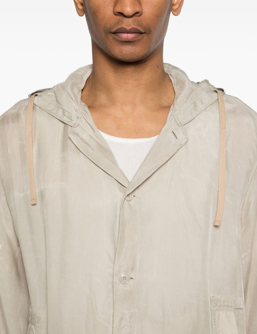 Camicia con cappuccio in grigio Our legacy - uomo 