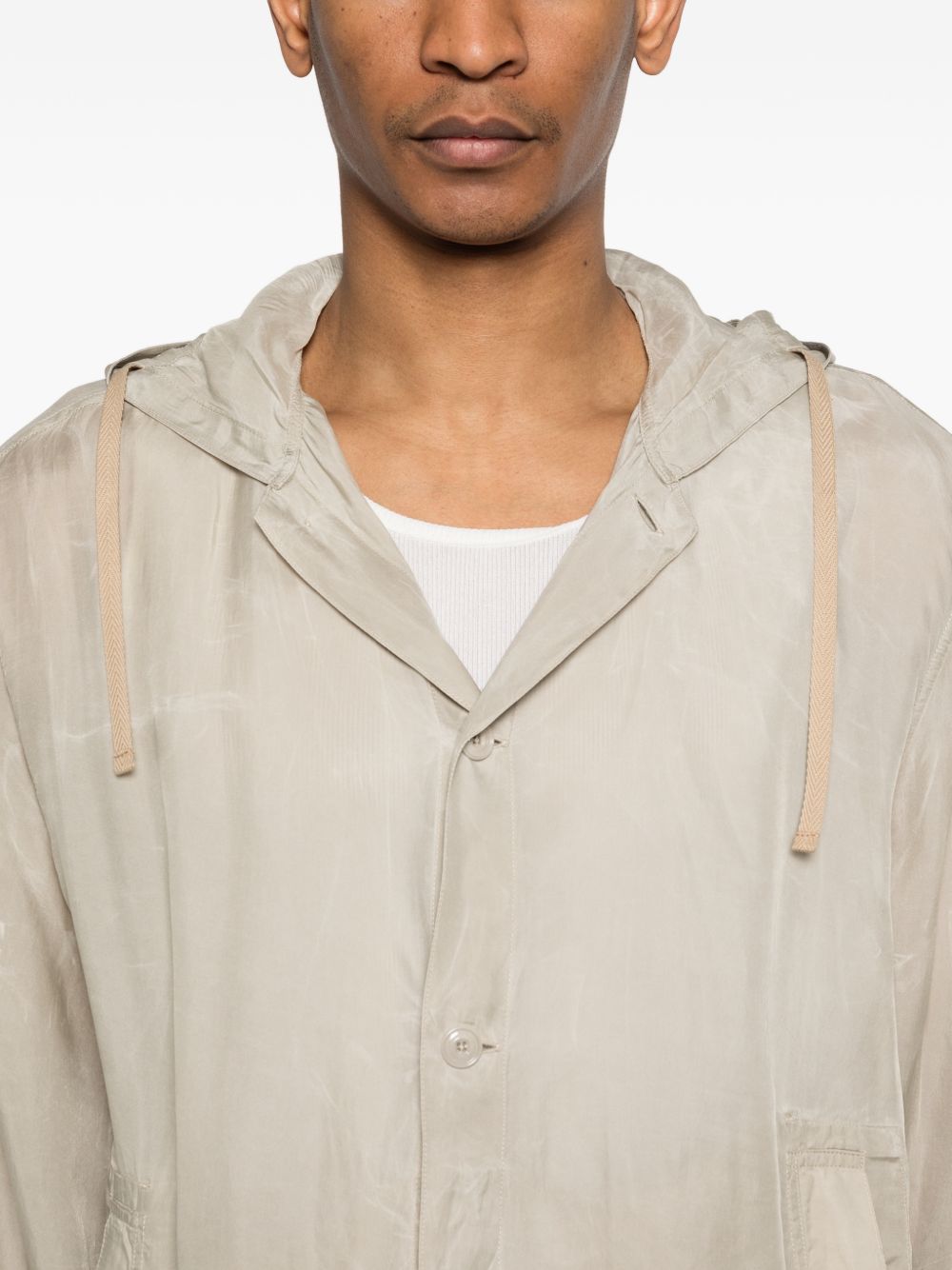 Camicia con cappuccio in grigio Our legacy - uomo 
