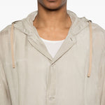 Camicia con cappuccio in grigio Our legacy - uomo 