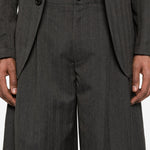 Pantaloncini gessati con spacchi in grigio Our legacy - uomo 