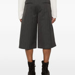 Pantaloncini gessati con spacchi in grigio Our legacy - uomo 