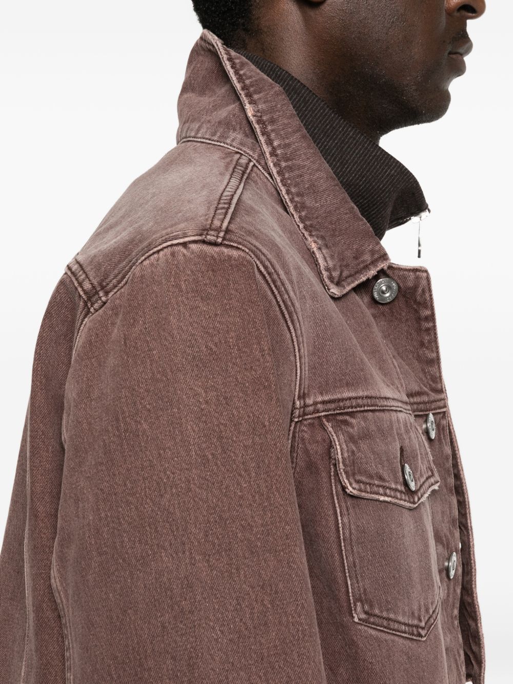 Giacca Origin con bottoni in denim in marrone Our Legacy - UOMO 