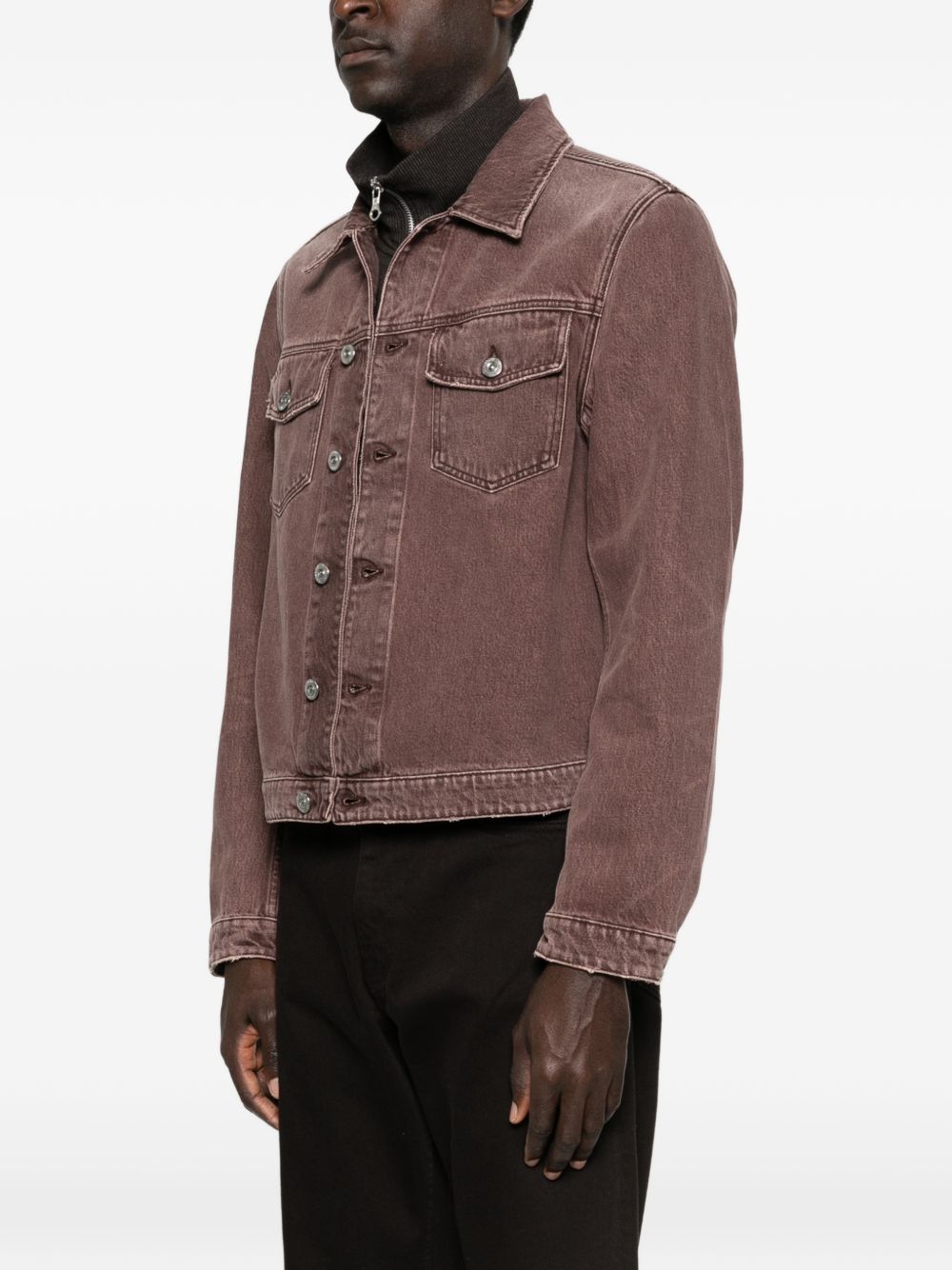 Giacca Origin con bottoni in denim in marrone Our Legacy - UOMO 