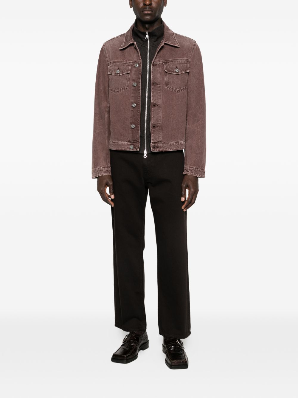 Giacca Origin con bottoni in denim in marrone Our Legacy - UOMO 