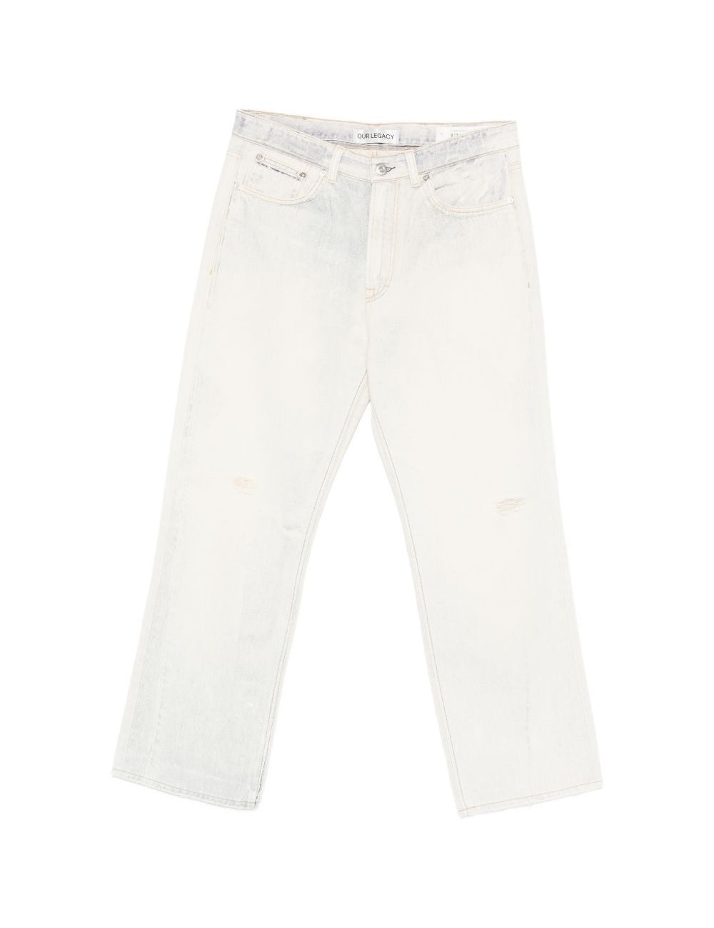 Jeans efferrati in bianco Our legacy - uomo 