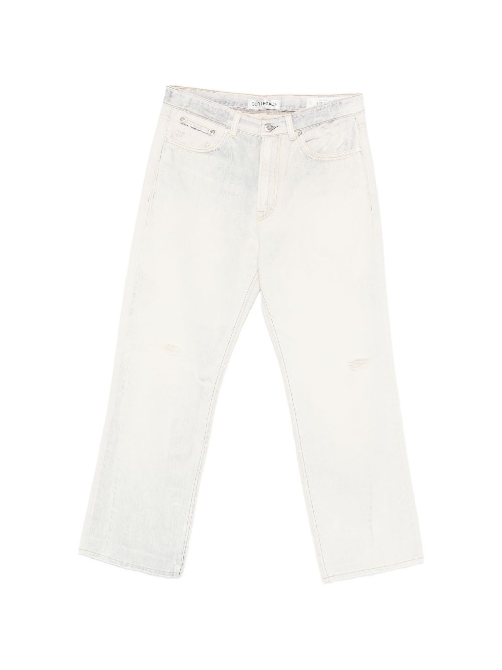 Jeans efferrati in bianco Our legacy - uomo 