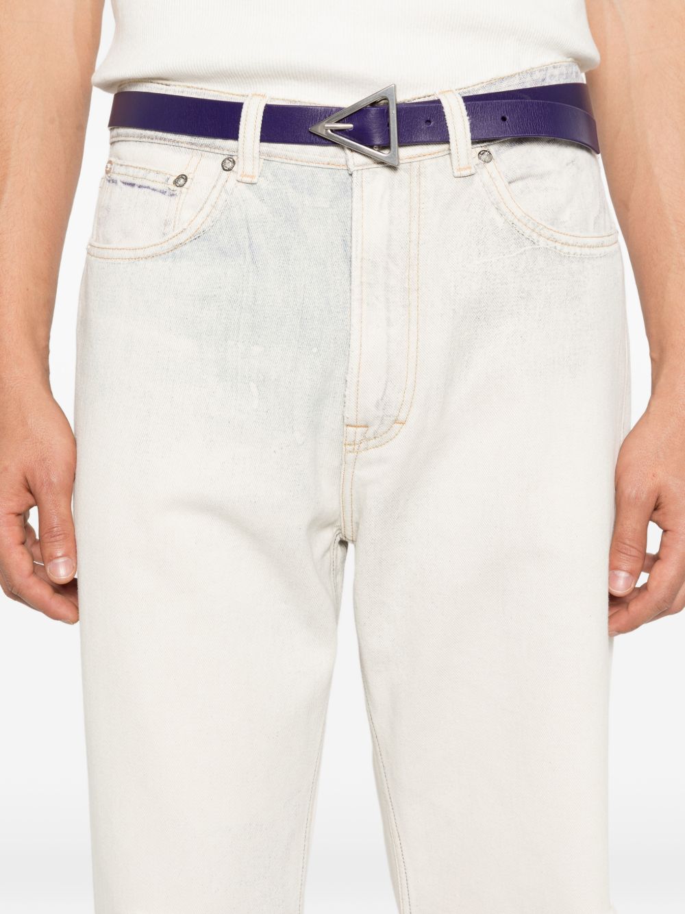 Jeans efferrati in bianco Our legacy - uomo 