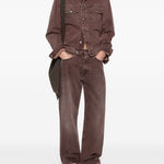 Jeans con effetto schiarito in marrone Our legacy - uomo 