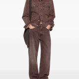 Jeans con effetto schiarito in marrone Our legacy - uomo 
