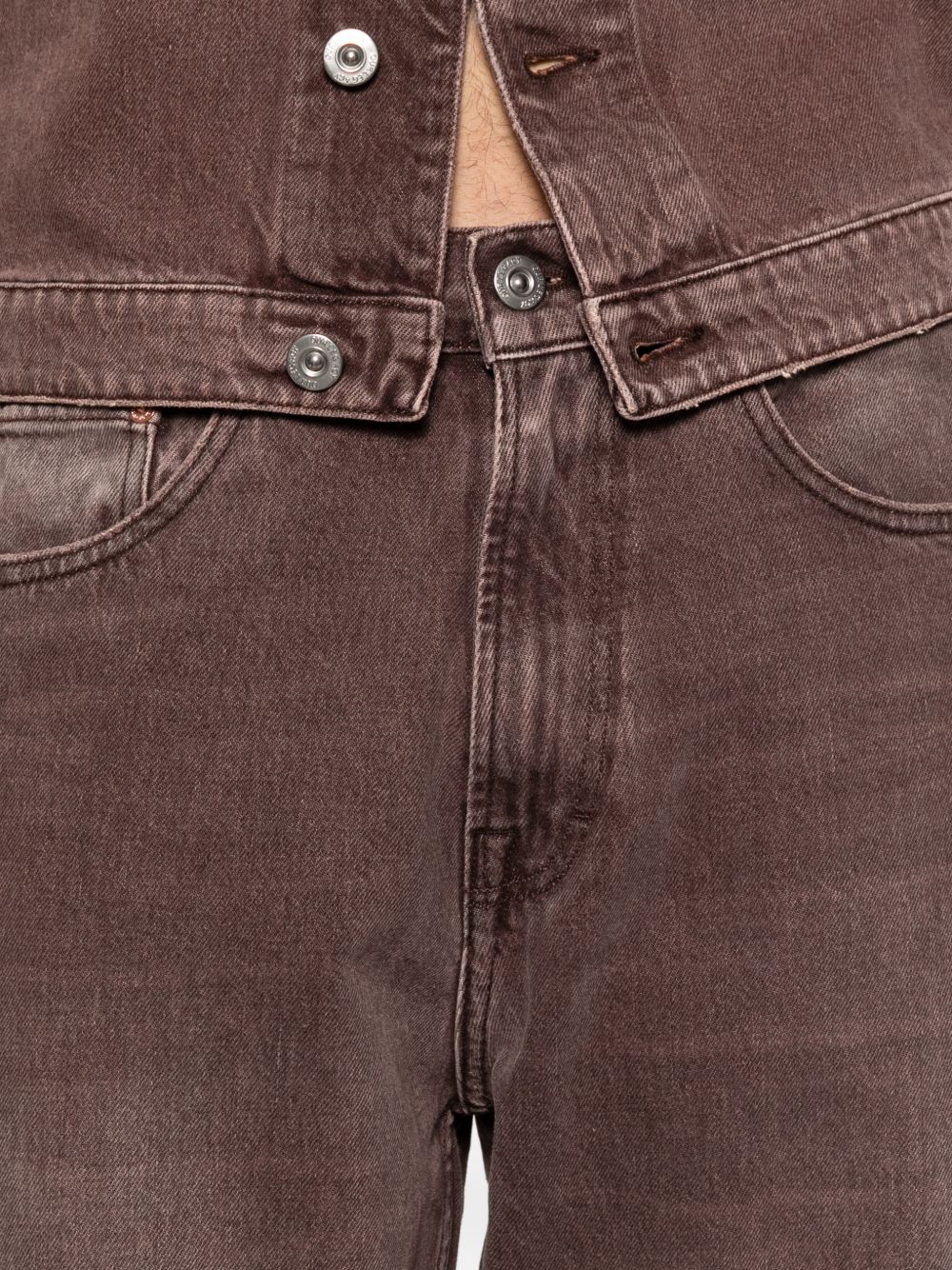 Jeans con effetto schiarito in marrone Our legacy - uomo 