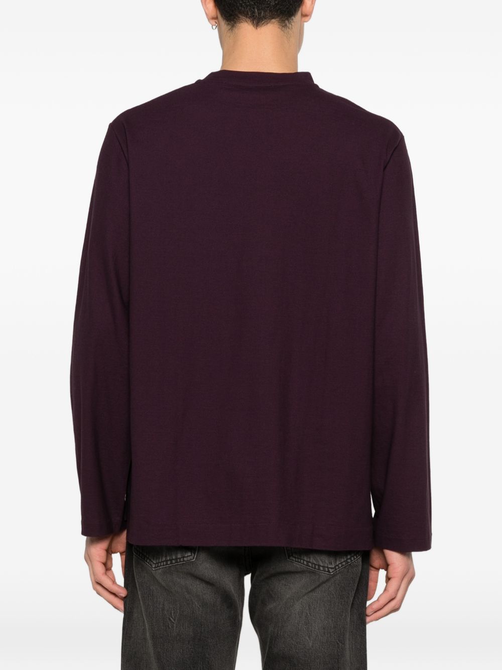 T-shirt a coste in viola Our legacy - uomo 