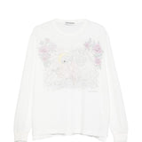 T-shirt a maniche lunghe con stampa a t-shirt da crociera in bianco Our legacy - uomo 