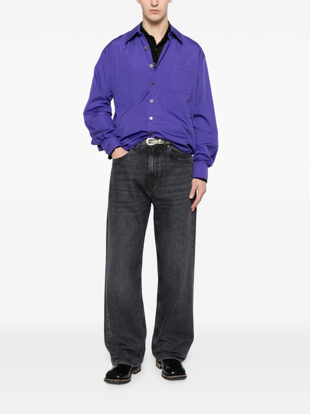 Jeans dritti a cinque tasche in grigio Our legacy - uomo 
