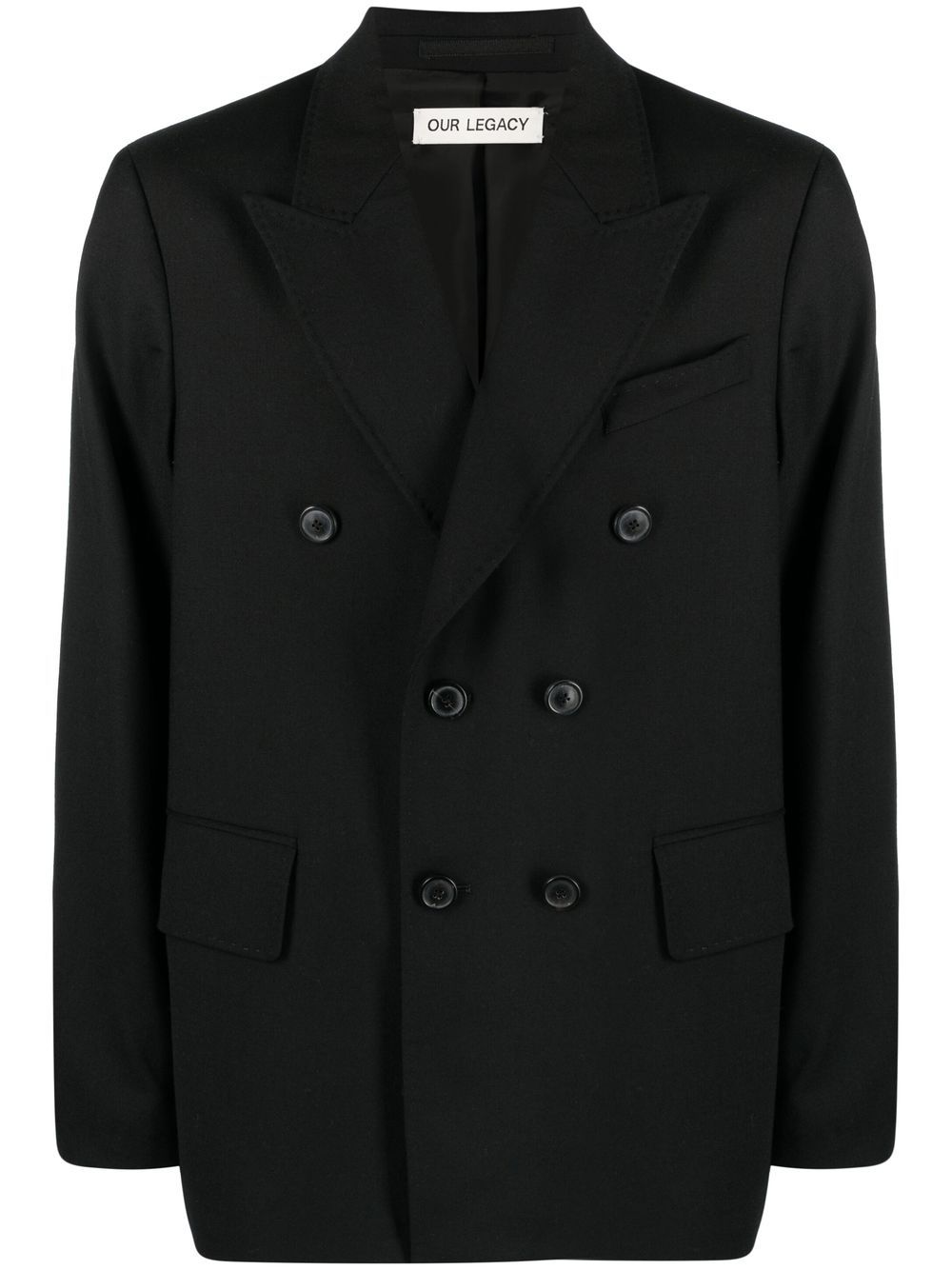 Blazer Unstructured doppiopetto in nero Our Legacy - UOMO 