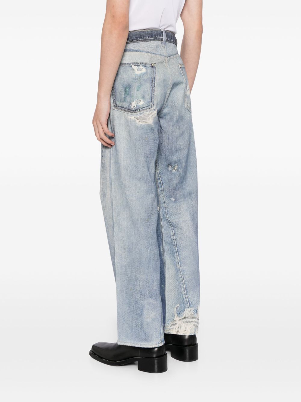 Jeans Third Cut con effetto vissuto in blu Our Legacy - UOMO 