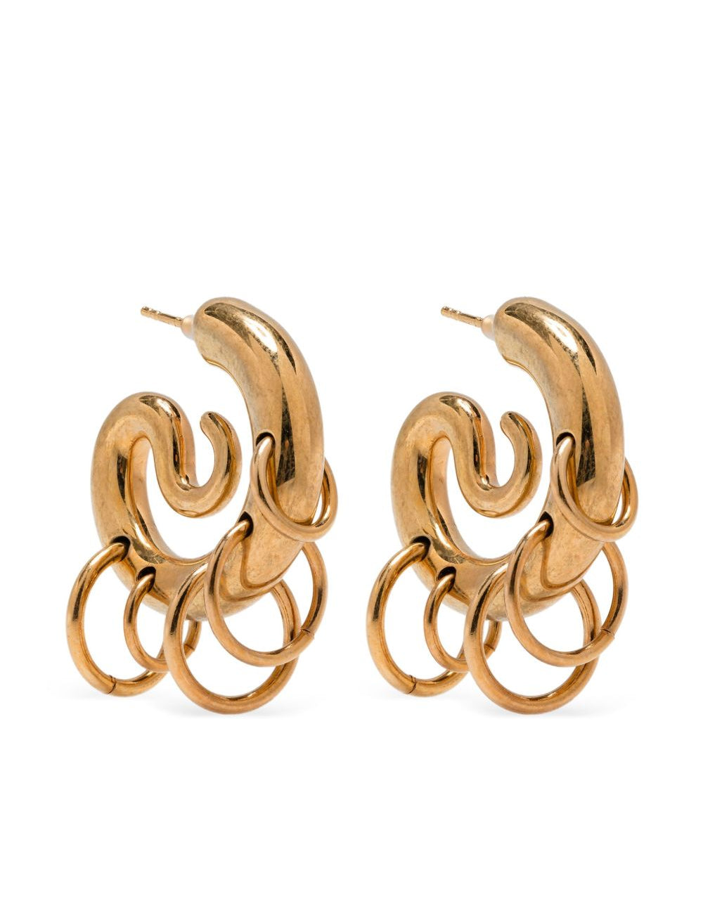 Orecchin Serpent con hoops in oro 
