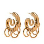 Orecchin Serpent con hoops in oro 