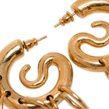 Orecchin Serpent con hoops in oro 