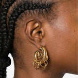 Orecchin Serpent con hoops in oro 