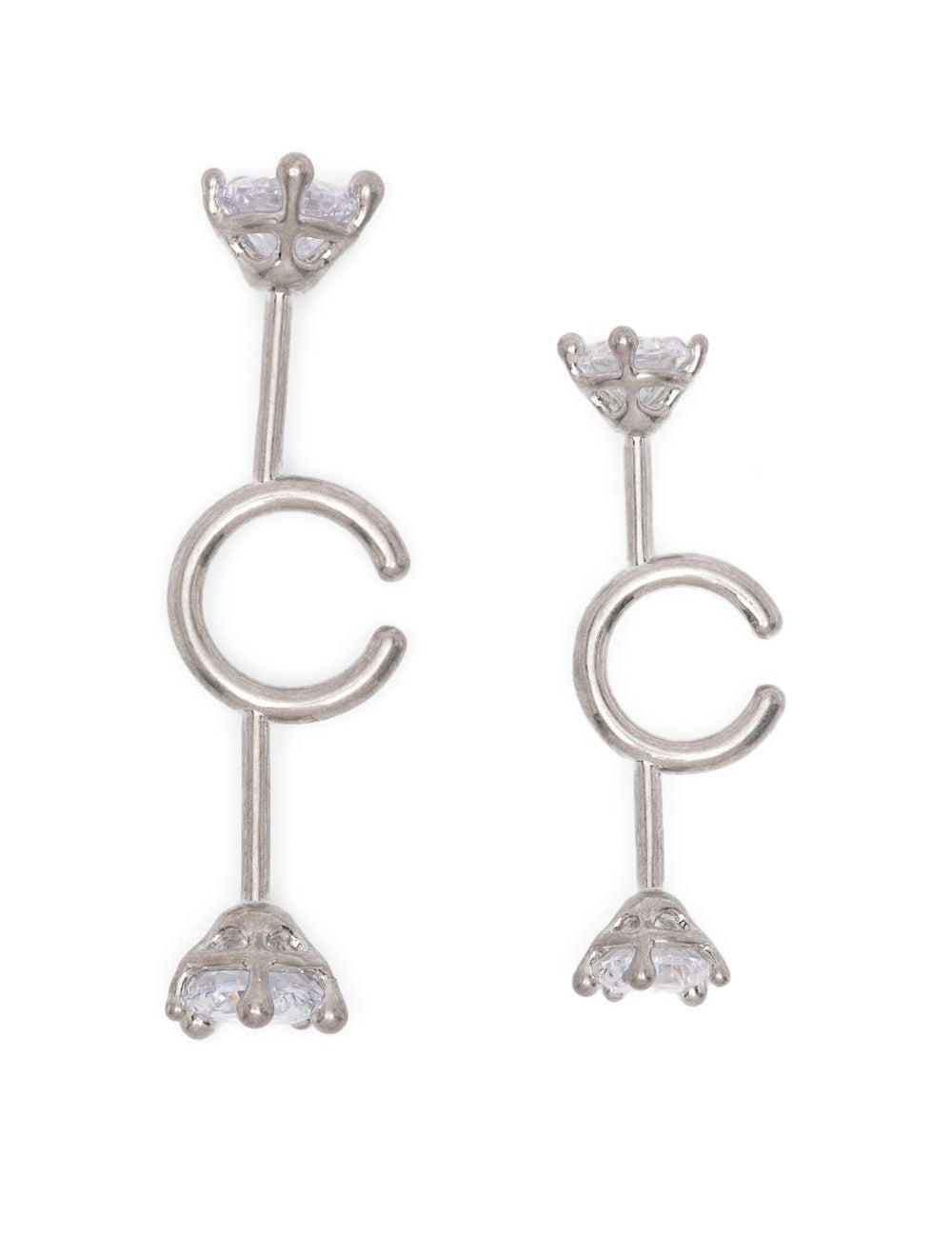 Orecchini con cristalli in argento Panconesi - unisex 