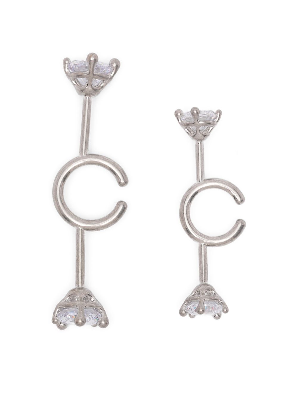 Orecchini con cristalli in argento Panconesi - unisex 