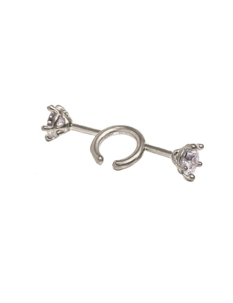 Orecchini con cristalli in argento Panconesi - unisex 