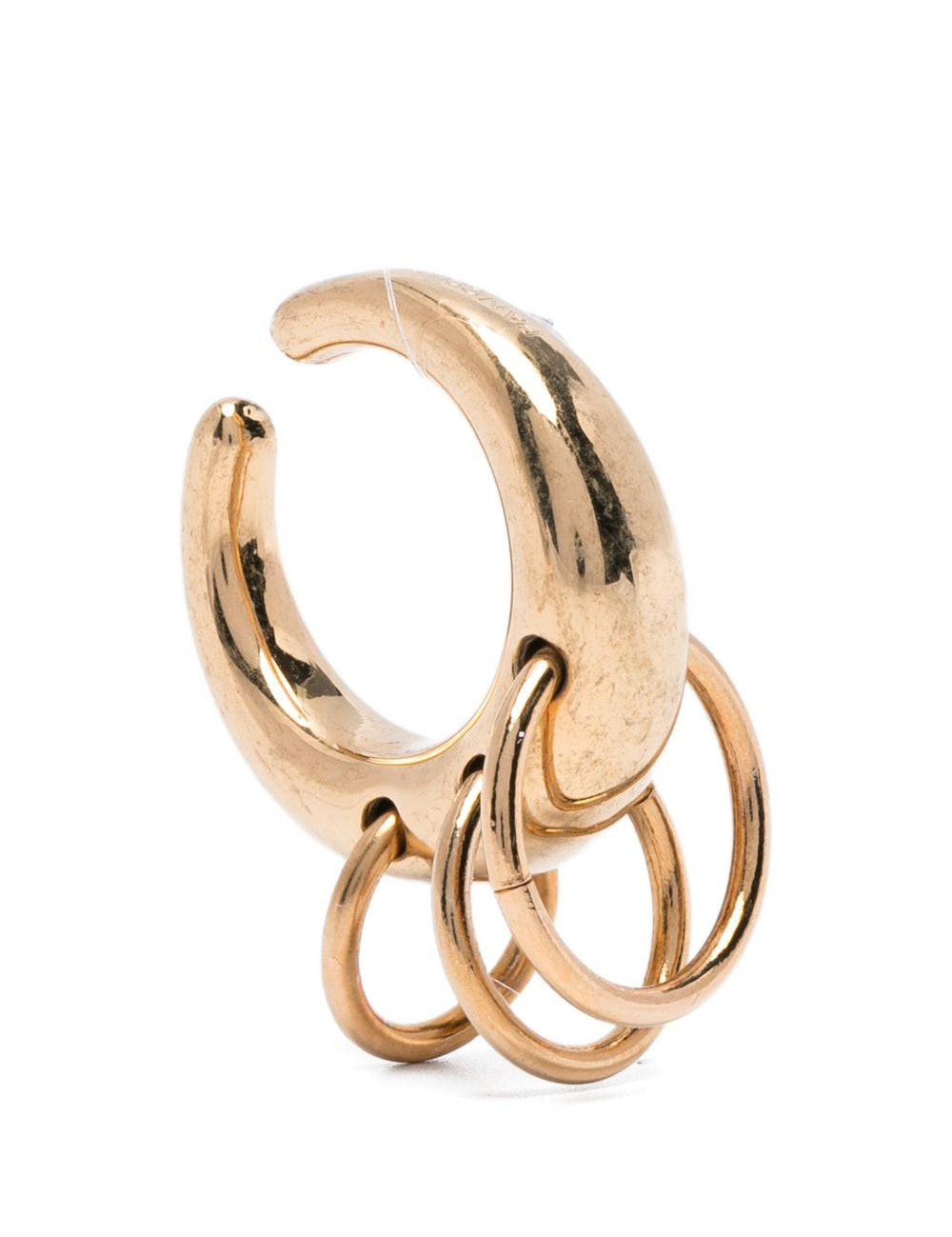 Ear cuff con piercing set da due in oro Panconesi - unisex 