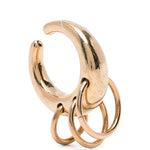 Ear cuff con piercing set da due in oro Panconesi - unisex 