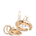 Ear cuff con piercing set da due in oro Panconesi - unisex 