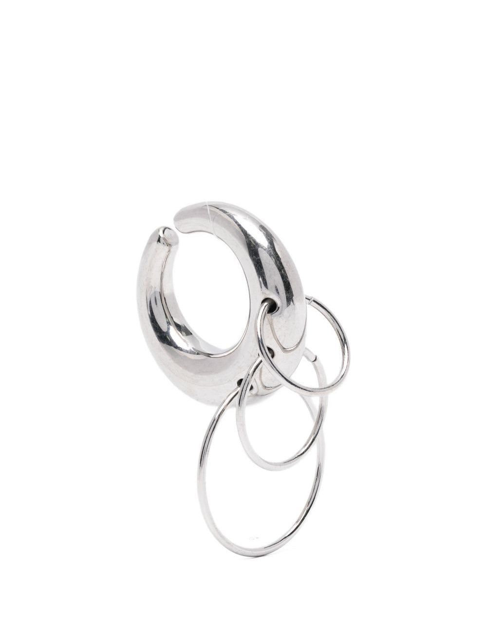 Ear cuff con piercing set da due  in argento Panconesi - unisex 