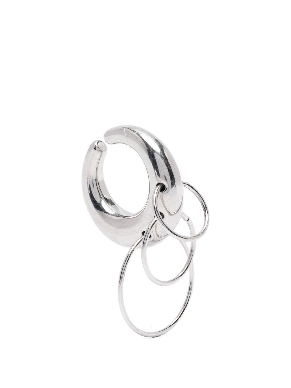 Ear cuff con piercing set da due  in argento Panconesi - unisex 