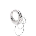 Ear cuff con piercing set da due  in argento Panconesi - unisex 
