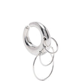 Ear cuff con piercing set da due  in argento Panconesi - unisex 